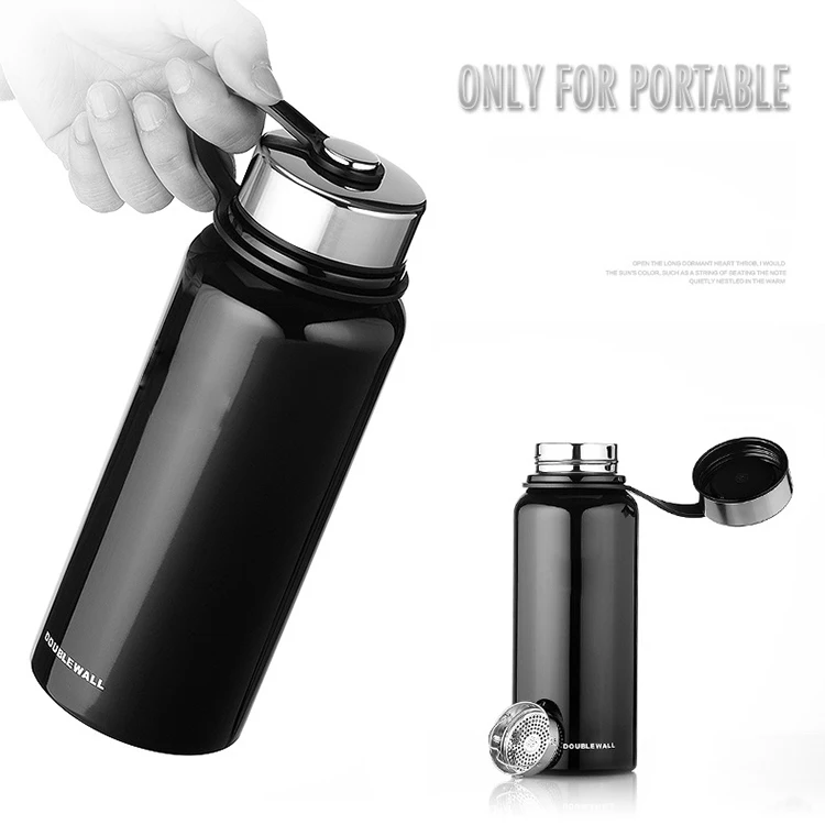 Custom Logo Outdoor Large Capacity Sports Stainless Steel Water Bottle