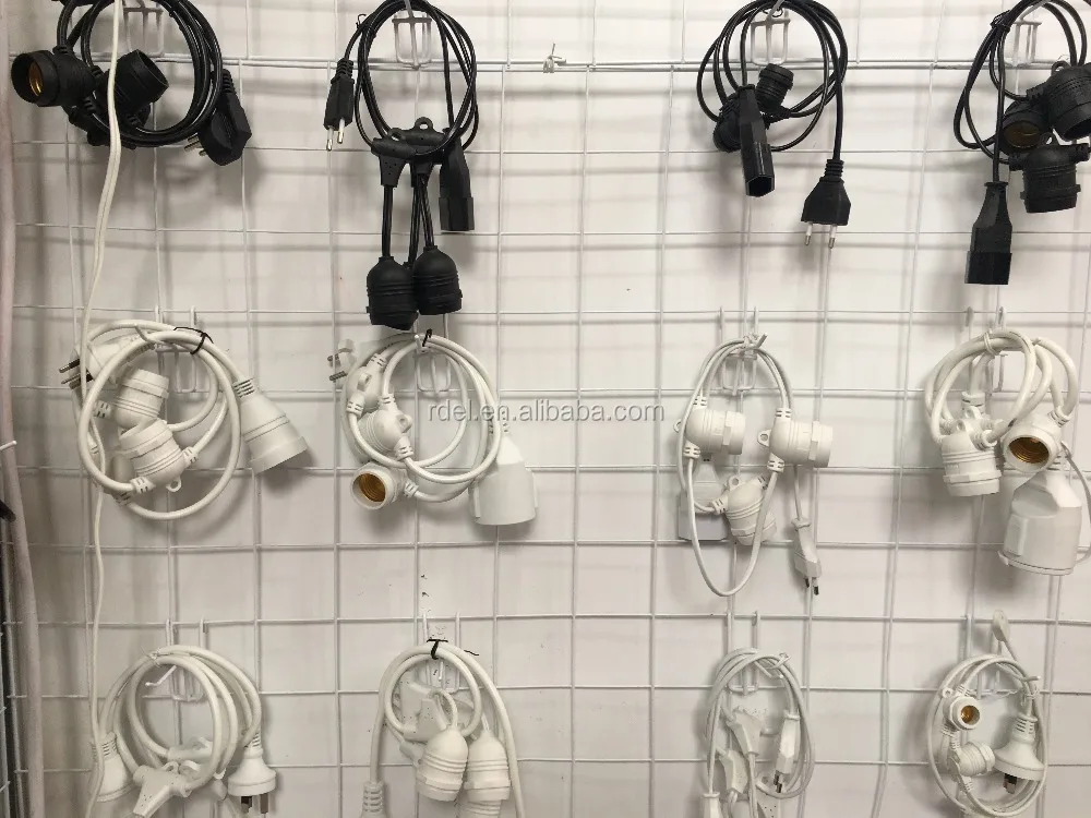 Outdoor String Lights with 24 Dropped Sockets Weatherproof Commercial Grade