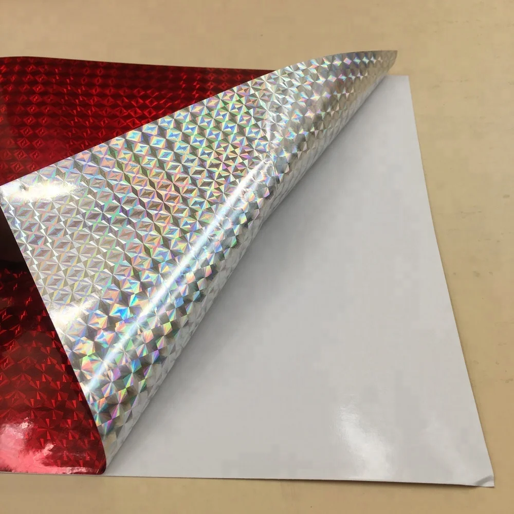 PET printing labels transparent hologram foil rainbow pet film label