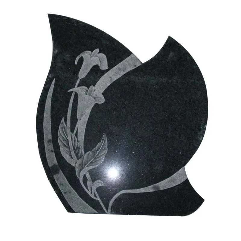 Импортный индийский камень-памятник из черного гранита