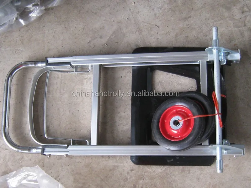 folding aluminum baggage dolly trolley