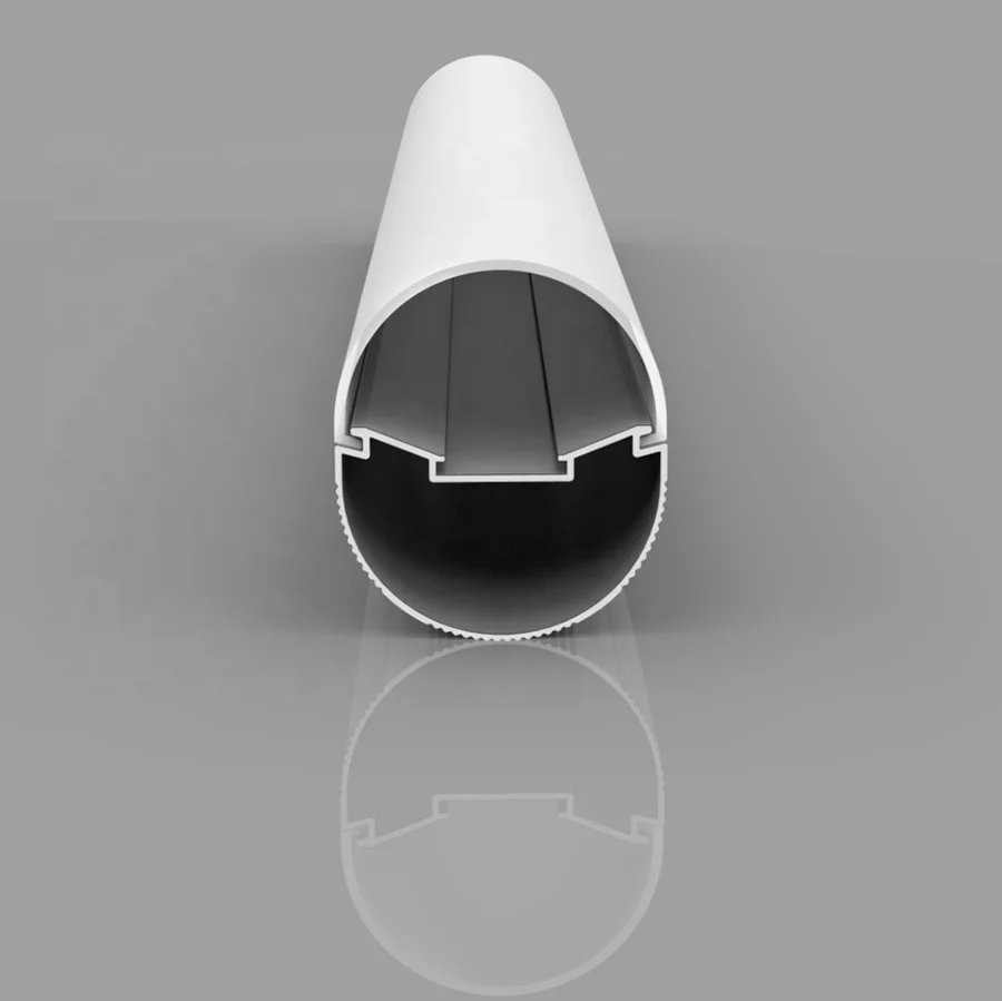 2021 New Aluminum Structure PC Cover Ellipse T8 LED Tube Light  For LED Profile LED Aluminum Housing