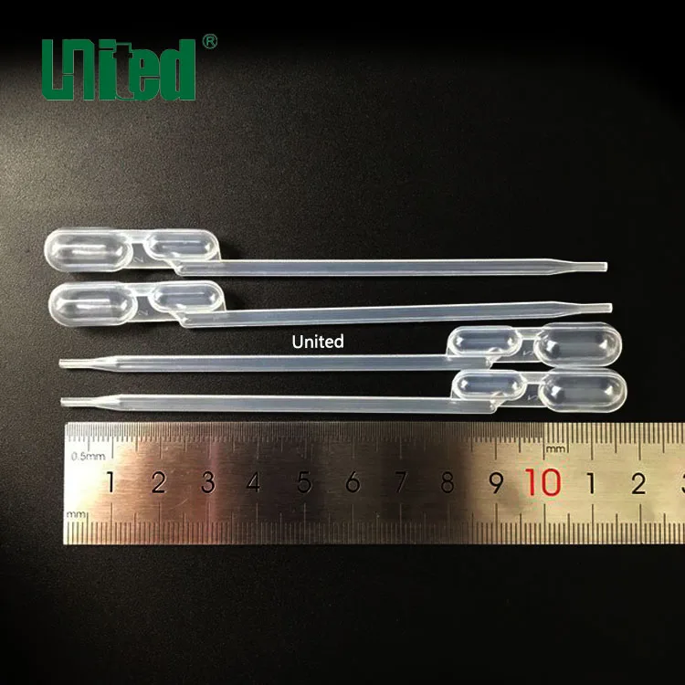 
400ul Double Bulb plastic pipette Transfer pipette for lab 