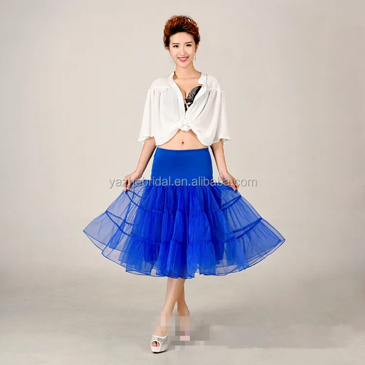 
18 Colors-Cheap Wholesale A-Line Short Petticoat Colorful Short Underskirt Knee Length Bridal Tulle Petticoats For Wedding Dress 
