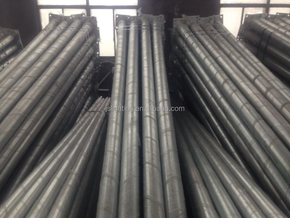 3m to 12m Q235 galvanized metal poles for lighting,ornamental poles with CE ISO certificate