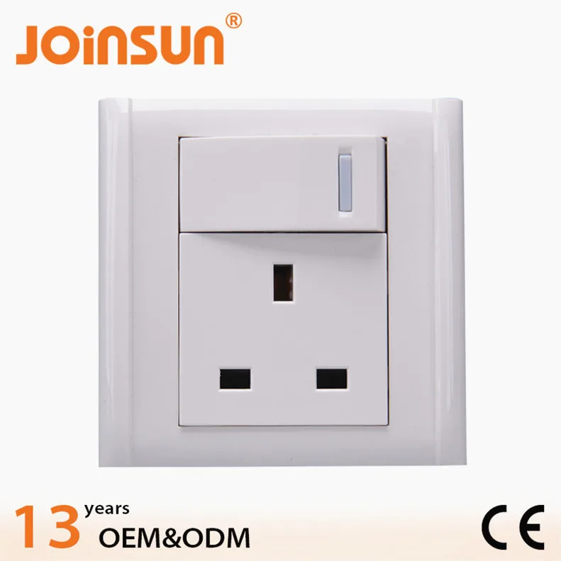 UK socket with switch power usb triple socket