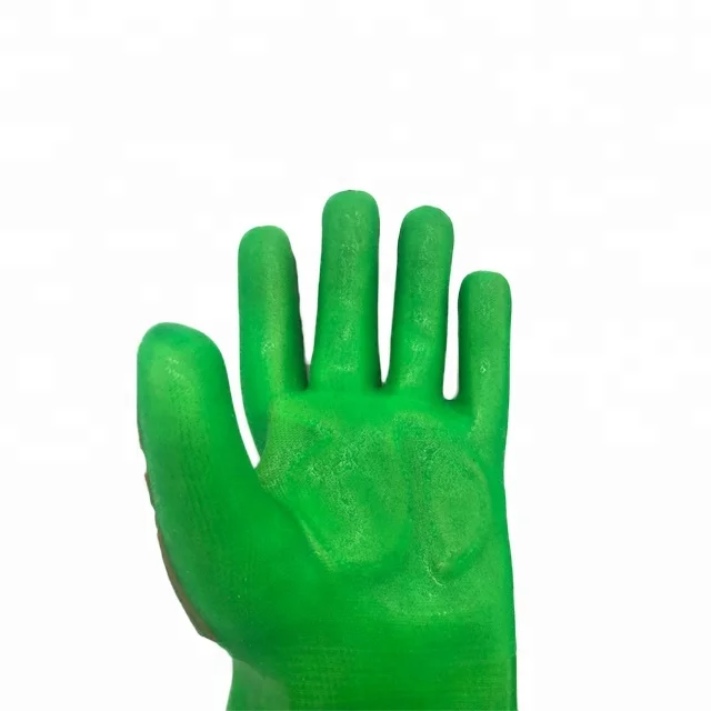 New pvc coated safety gloves impact resistant mining safety gloves cut level 5 safety gloves 100% waterproof