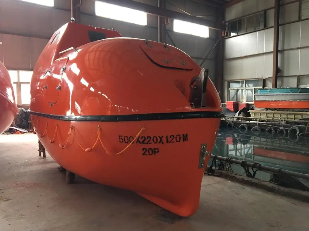 RMRS Approved Fire-Resistant 20 Persons  Free Fall Lifeboats With Davit
