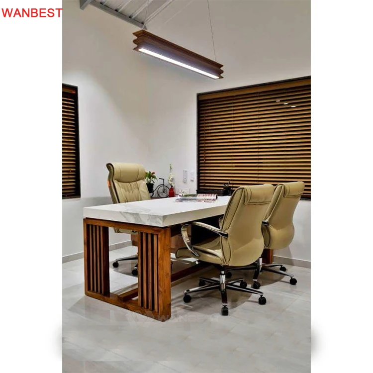 Elegant high gloss solid surface office reception desk design executive desk computer table