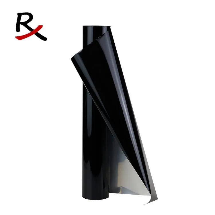 2017# faux leather matte black 16 micron hot stamping pet transfer pigment color foil roll