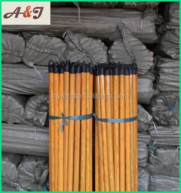 factory price pvc coated wood broom stick wood mop stick