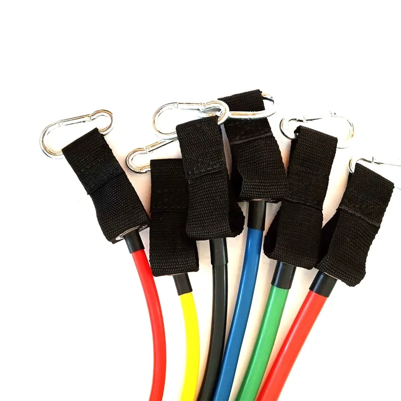 Custom Elastic Tube 11pcs latex tube Fitness Body Building Home Gym Equipment resistance bands