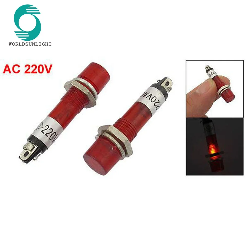 
XD7-1 Ac 110V 7Mm Red Bulb Power Indicator Pilot Light Lamp 