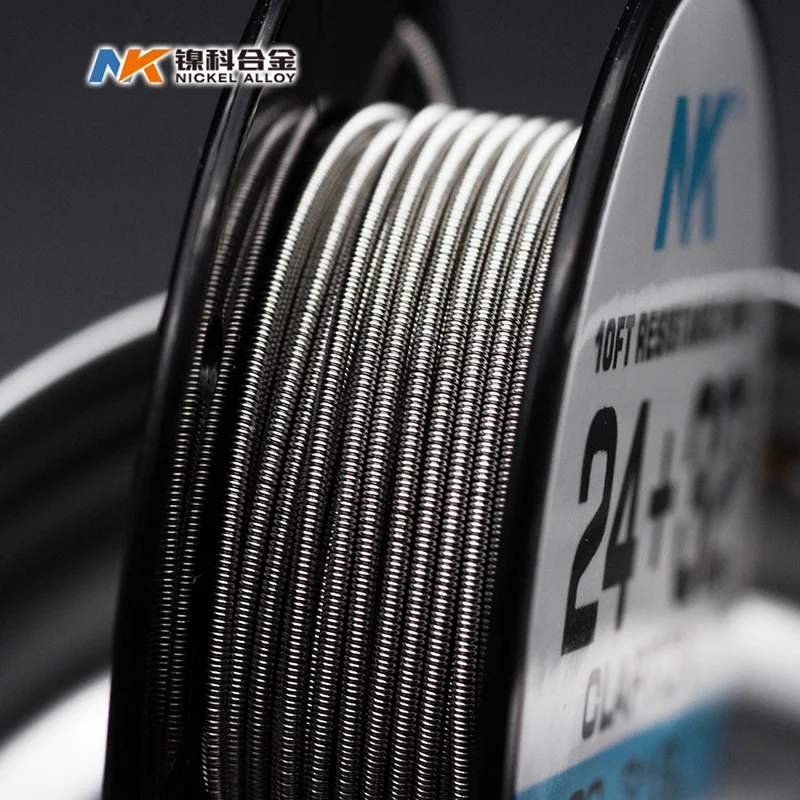 Suzhou NK manufacture ss wire vape coil ss316l clapton wire for ecig