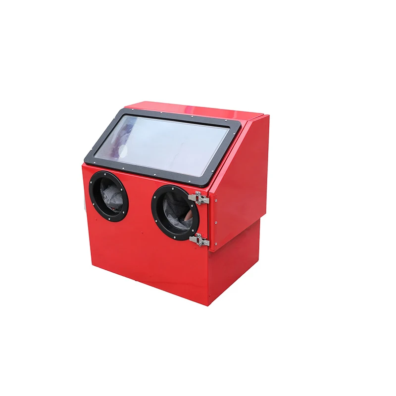 100L Box Type Small Sandblasting Machine Deoiling Removingsteel Shot Blasting Machine CE Portable Sandblasting Machine