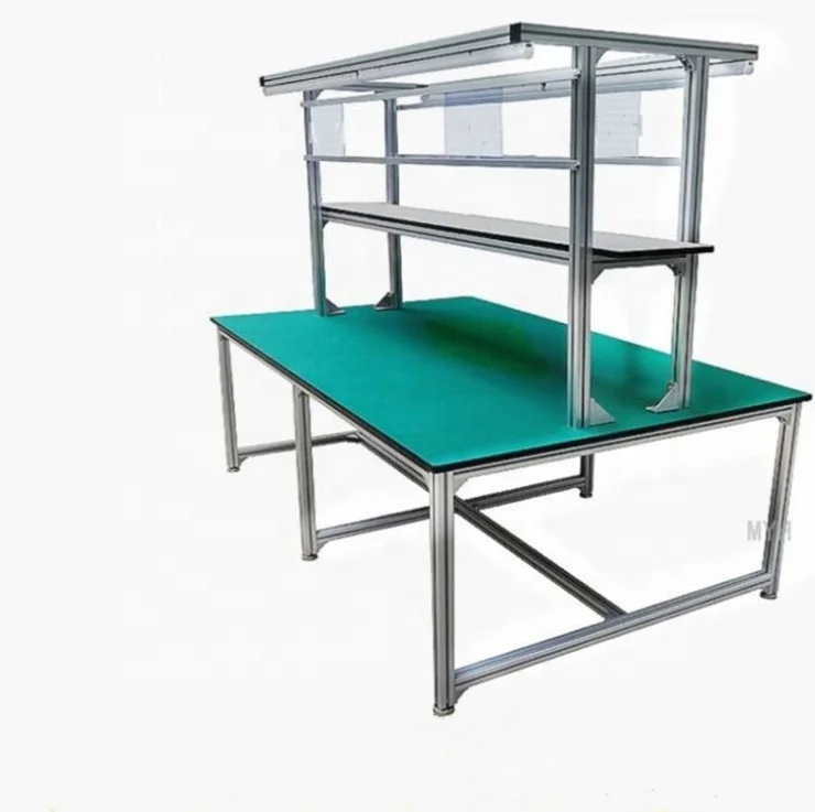 Antistatic Desk / ESD Workbench Used in Clean Room Office Aluminum Frame ESD Table