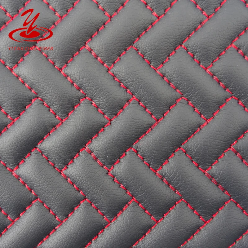 
Embroidery Leather Quilted Fabric for Shoes,Car Mat,Seat Cover 
