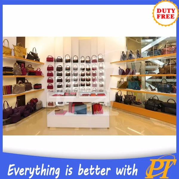 Wallet display rack and handbag wall displays for bag store