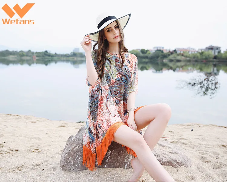
Wefans New sunblock beachwear beach jumper summer blouses for tops women resort dress bikini top swimsuit with beach dress EBAY 