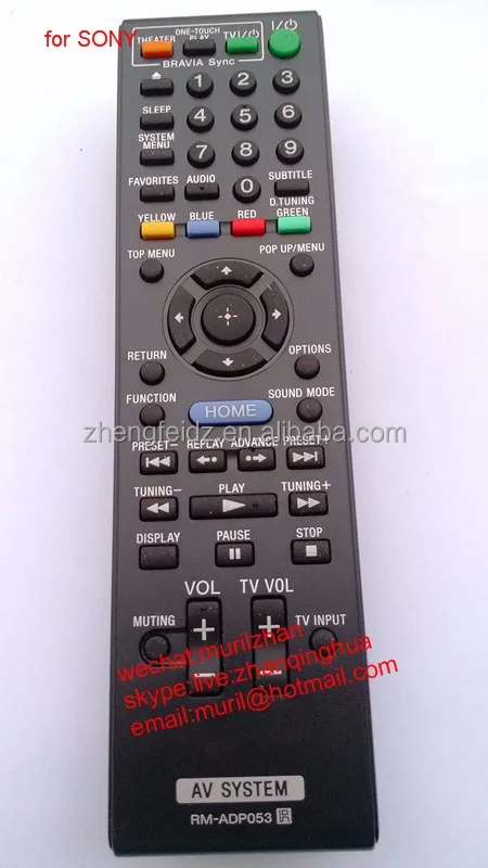 High Quality Black 54 Keys RM-ADP060 REMOTE CONTROL for SONY VIDEO AND AUDIO HOME APPLINCE BDV-E880 BDV-E980W BDV-L800