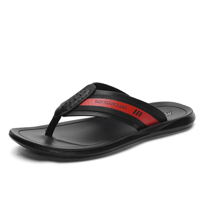 Мужские тапочки, с противоскользящим эффектом; Уличная резины флип-флоп