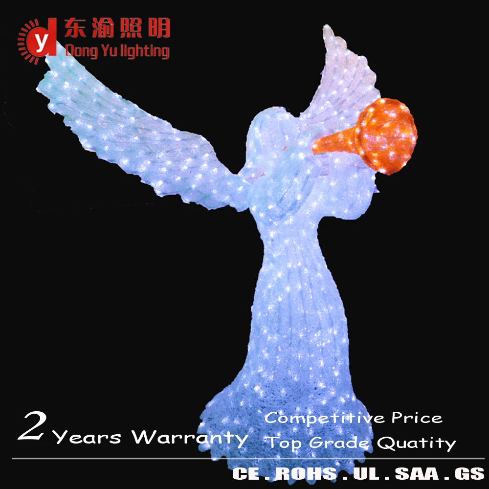 christmas  outdoor decorations 3d ice angel sculpture LED motif light