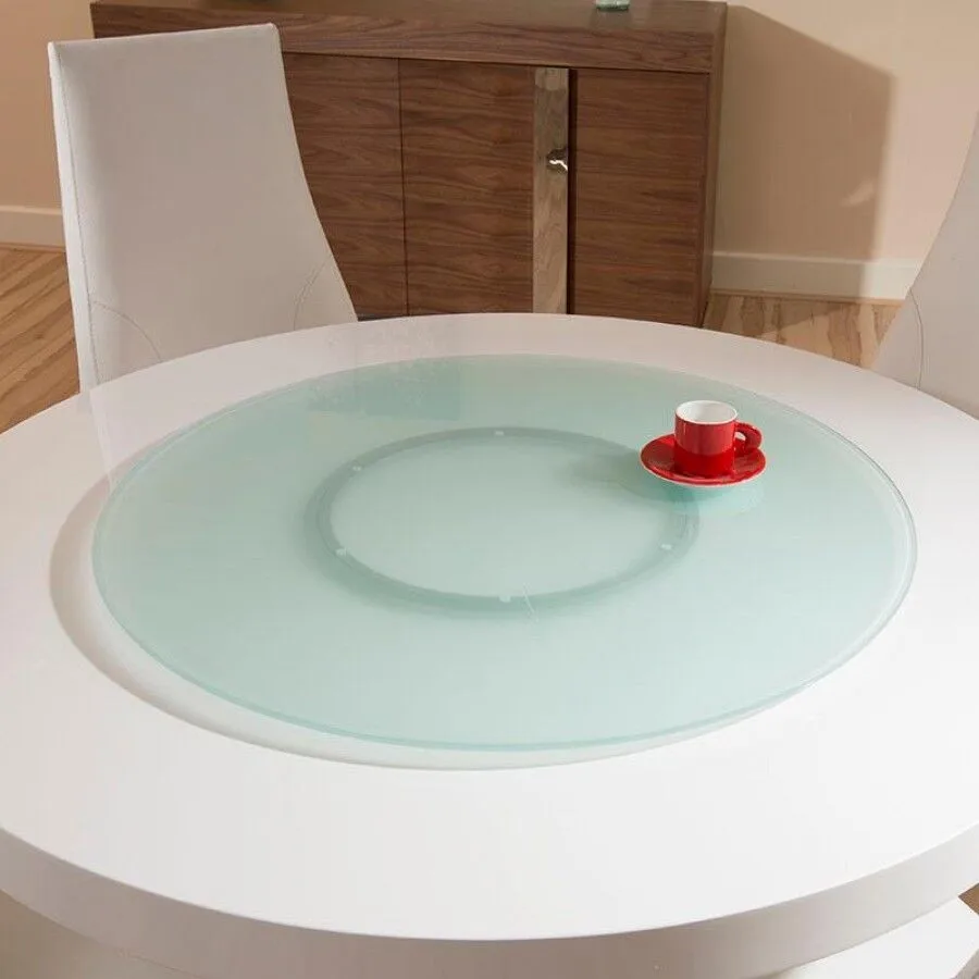 
Frosted glass lazy susan 