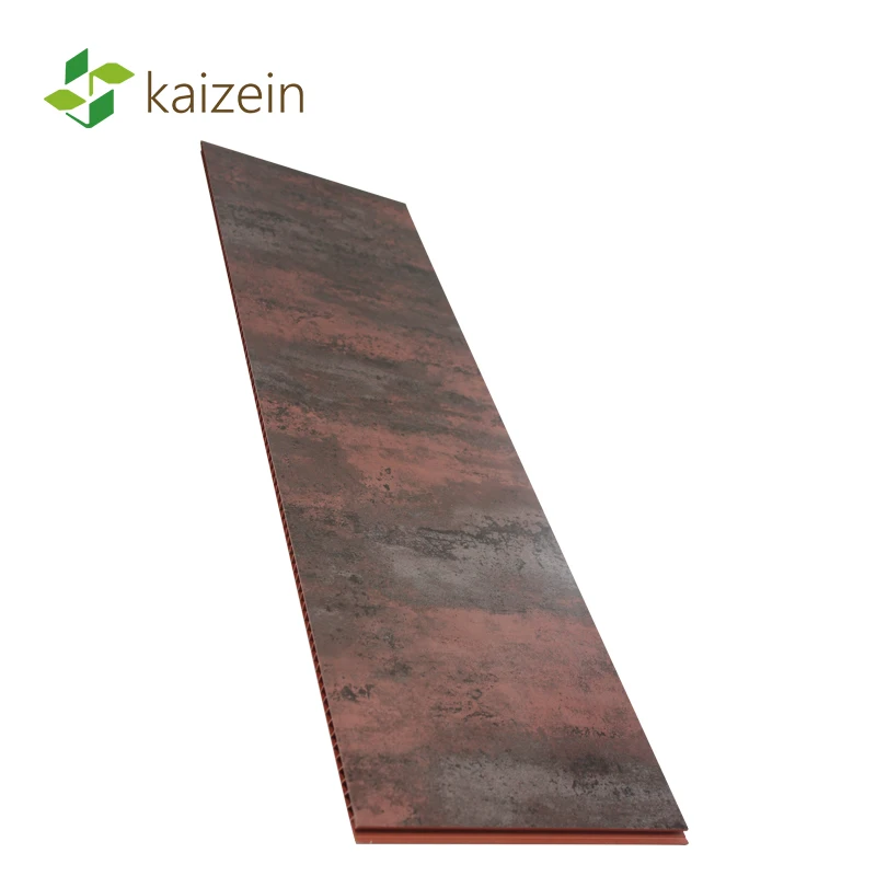 PVC UV panel bathroom ceiling retro copper metallic panels decorative