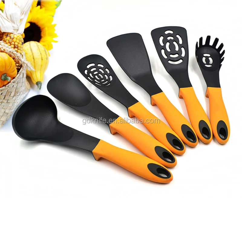 Новый стиль, высокое качество, 6 шт. легко чистить цветная TPR ручка нетоксичный нейлоновая кухонная утварь