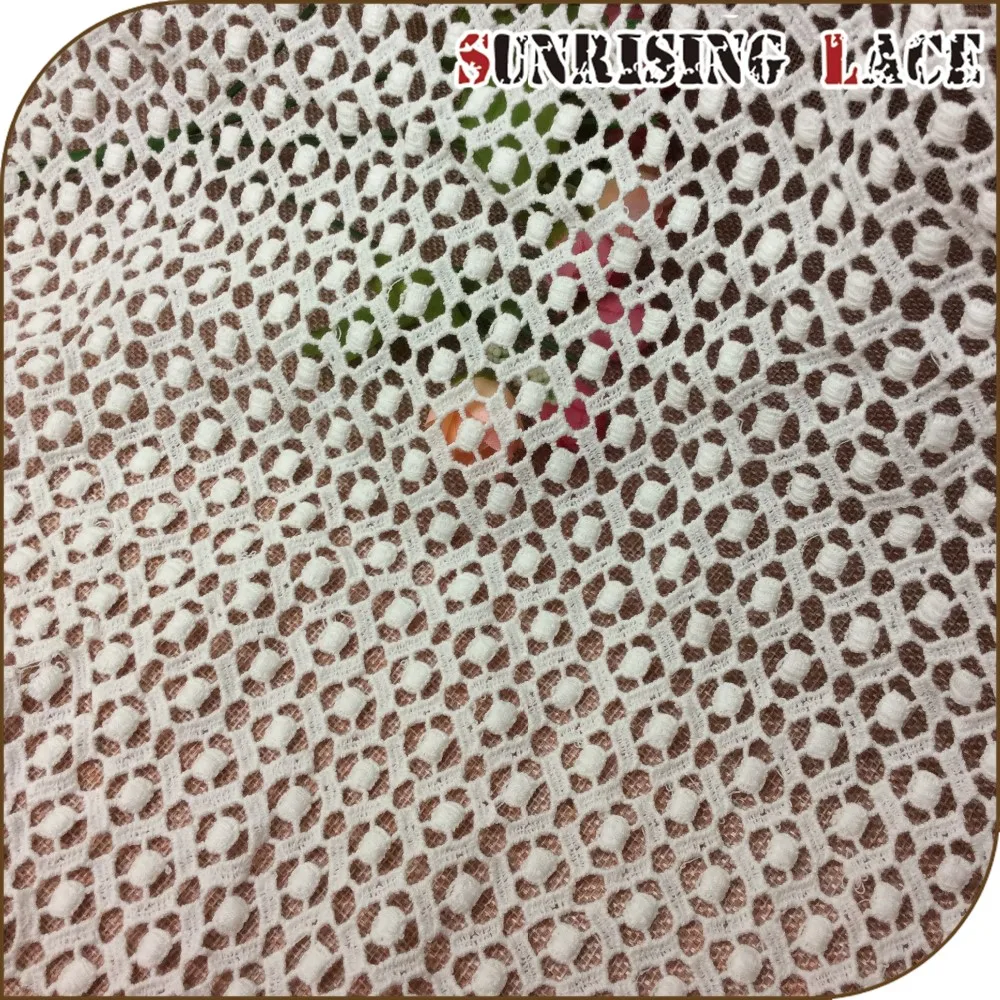 German Embroidered Wedding White Cord Irish Lace Fabric