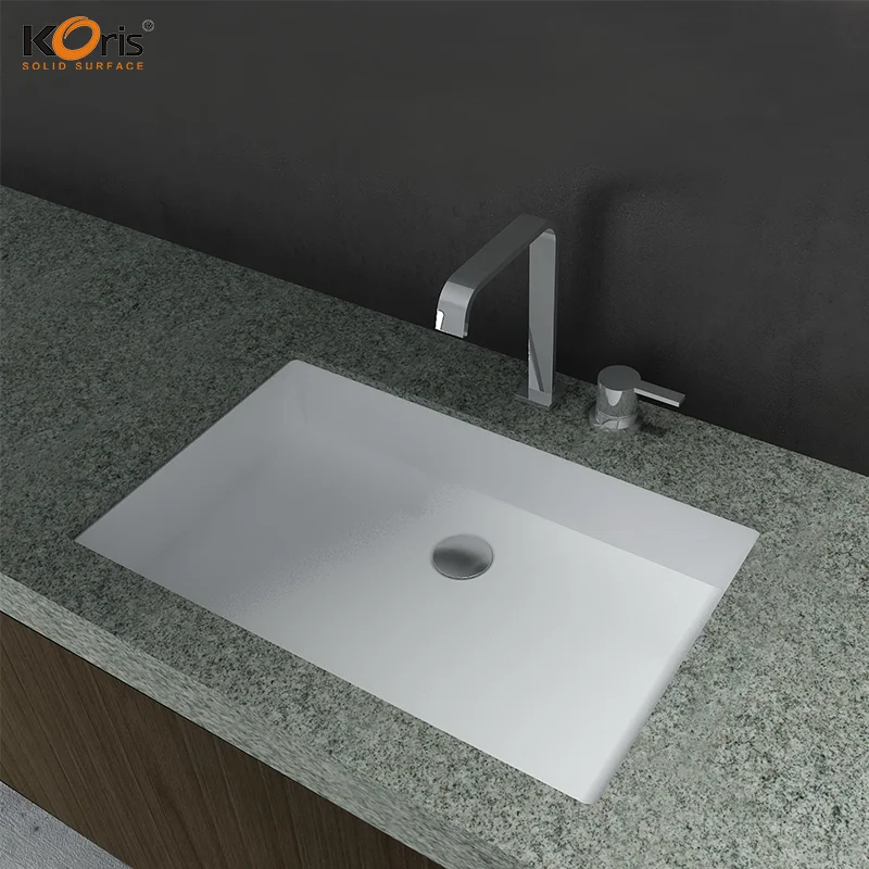 Stone Durable Strong Stains Resistant Non Porous Acrylic Bathroom Sink