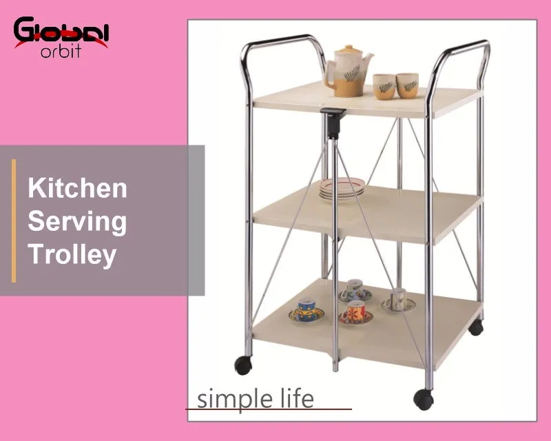 Kitchen Serving Cart, Storage Food Cart With Wheels
