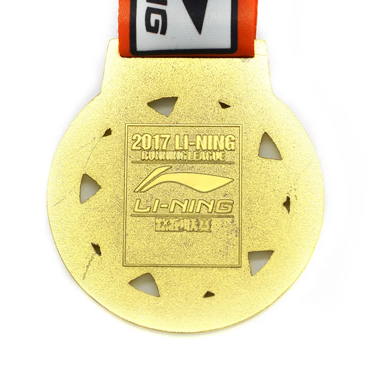 2017 пользовательские золото Li-Ning кроссовки Лига 10 К вызов гонки металлическая медаль