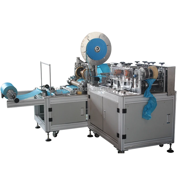 hospital disposable non woven automatic shoe covers making machine ,the elastic band adopts constant temperature melting