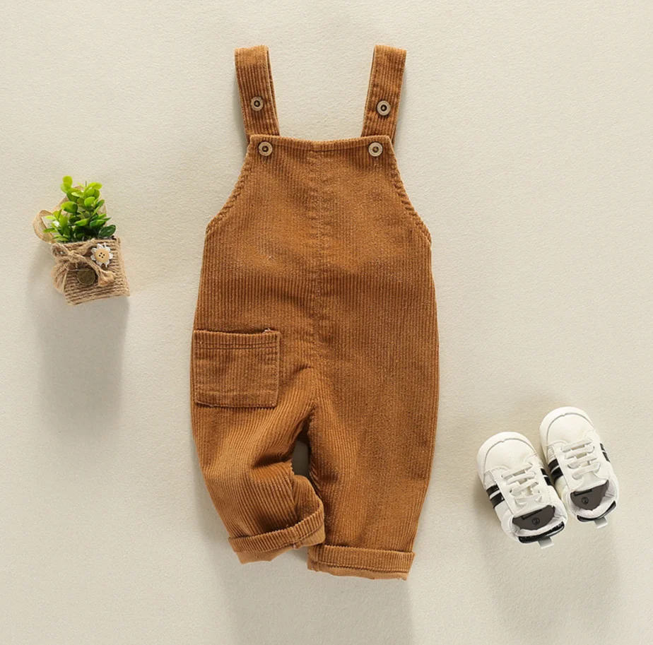 0-5 years High quality 2018 Spring baby kids pants corduroy fashion overalls