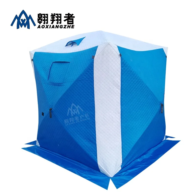 Wholesale eskimo 4 person thunderbay ice cube poly cotton luxury family cabin hub style winter camping eskimo fishing tent