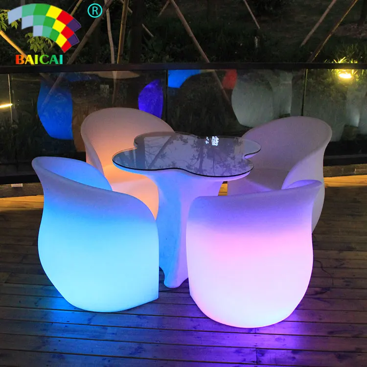 Outdoor 16 Color Illuminated Table Led Pool Table Light Plastic Led Lighting Bar Counter For Sales