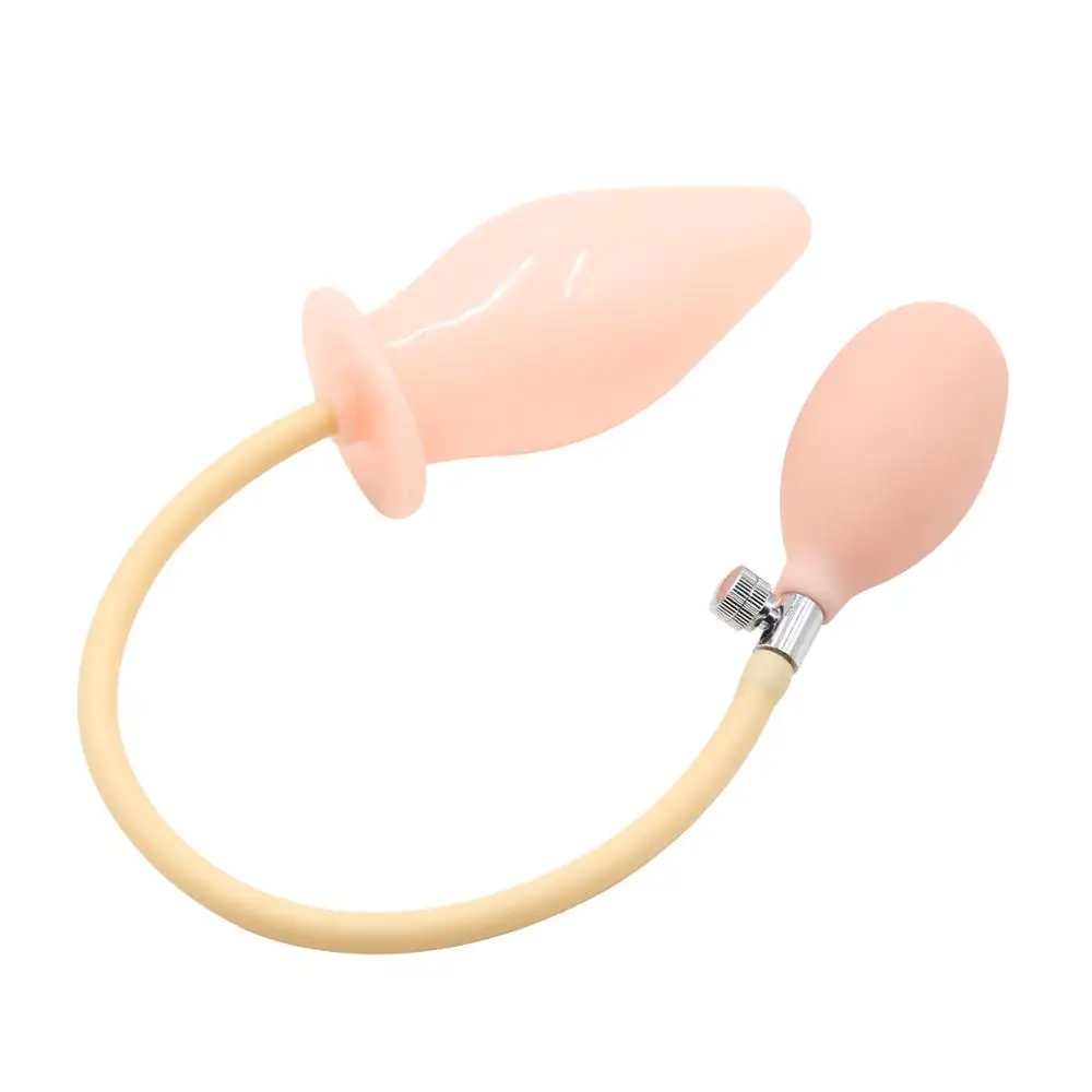 Rubber adult sex toys inflatable anal plug for boys or girls