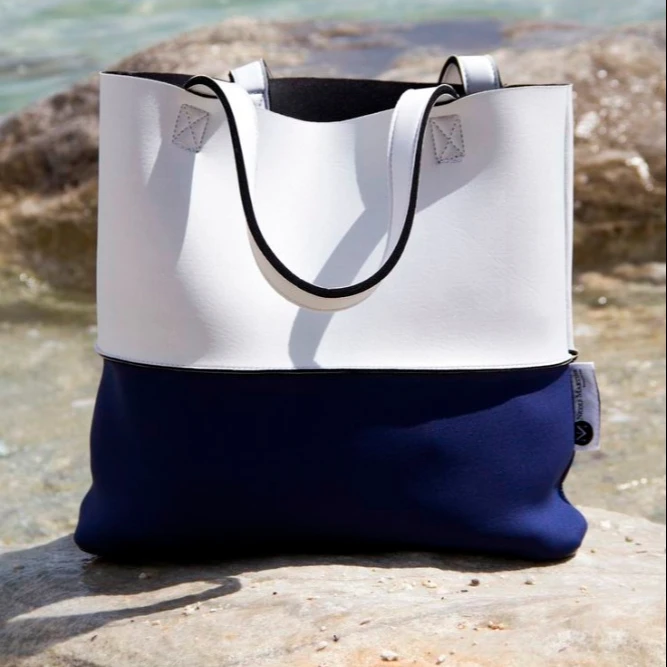 2022 new fashion neoprene best beach bag with inner pouch