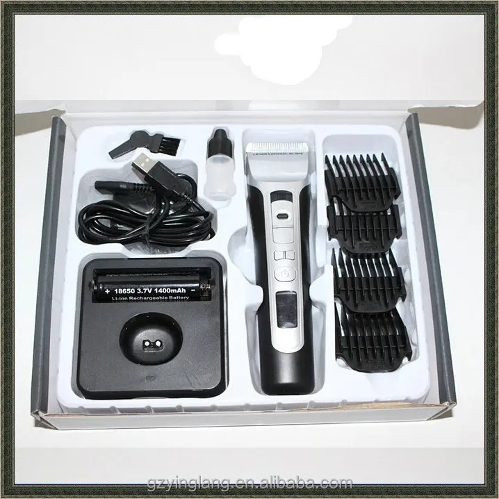 Professional hair trimmer Salon rechargeable cordless LED display Electric Hair Clippers