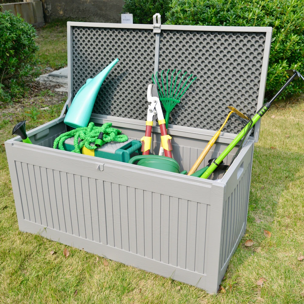 VERTAK 270L indoor and outdoor cushion storage plastic box/garden storage container for seats