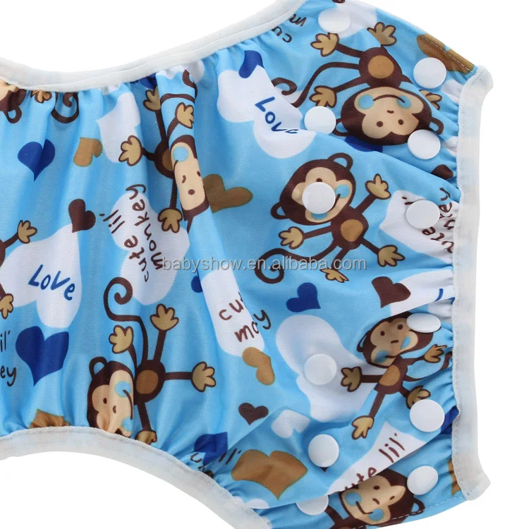 Babyshow Printed Swimming Cloth Diaper Waterproof PUL Mesh Inner Swimming Pants Factory Customized High Quality Cloth Nappy