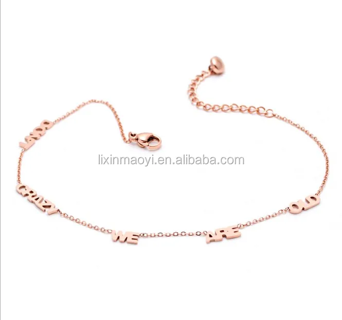 Very Graceful Fashion Stainless Steel Anklet With Charm For Women
