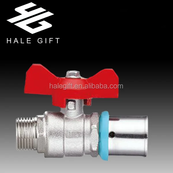 High Pressure Gas Valve Gas Butterfly Ball Valve Brass Press Valve