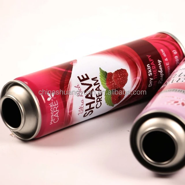 foam shaving cream spray aerosol can for personal care