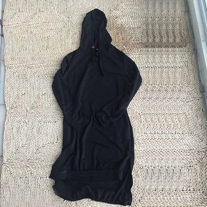 Wholesale Bulk OEM Plain High Quality Fashion Sweatshirt Long Cheap Hoody Dress Custom Solid Blank Pullover Women Hoodies