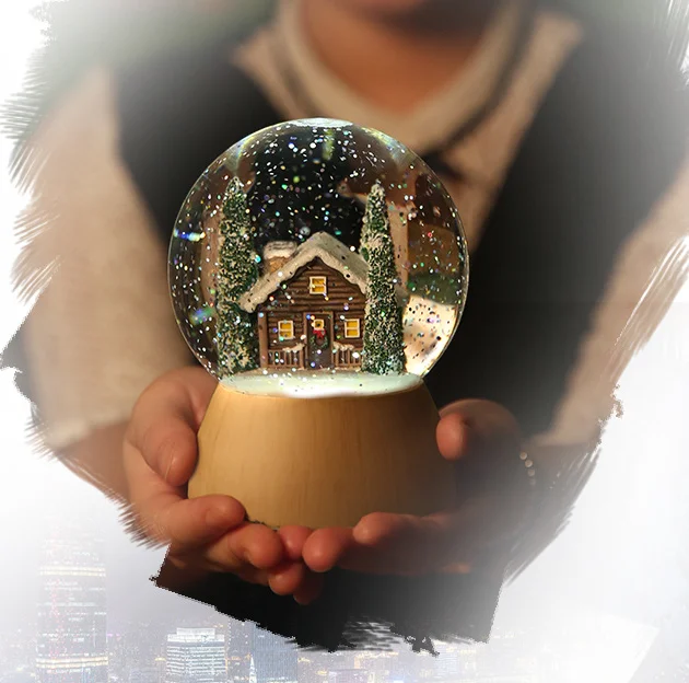 
tree house resin crafts night light home bedroom decoration lover birthday gift crystal water globe 