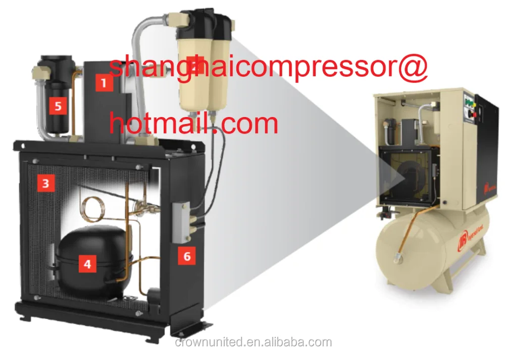 UP6-5TAS UP6-7TAS UP6-10TAS UP6-15TAS, china made ingersoll rand 60hz compressor, with dryer built-in,up6 15tas 10tas 7tas 5tas