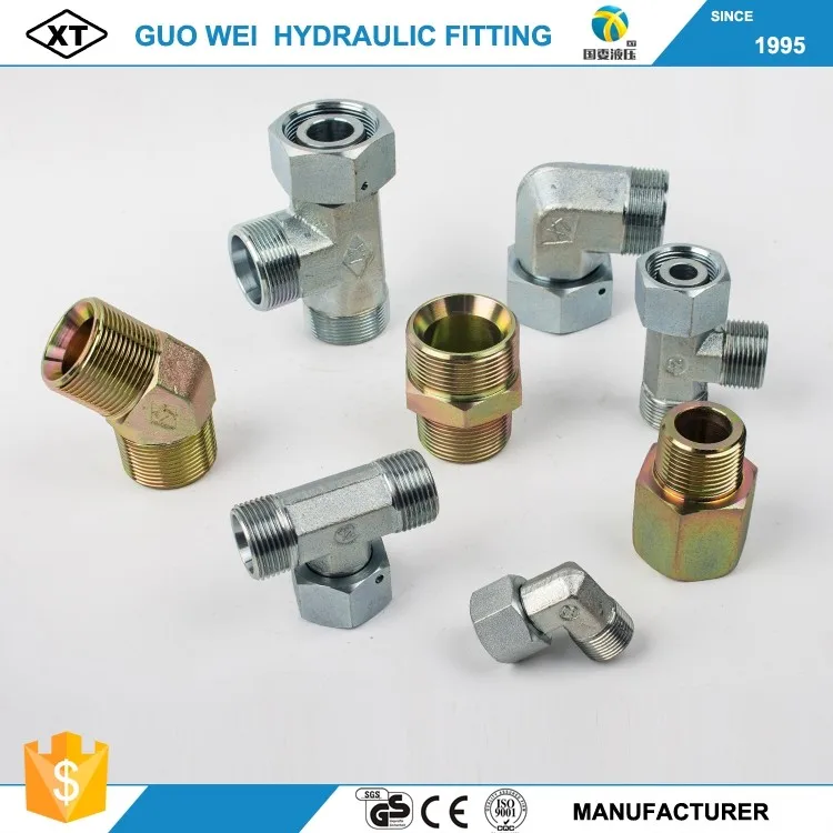 
Большой запас доступных адаптеров крест и JIC BSP штекерные фитинги Гидравлический соединитель 