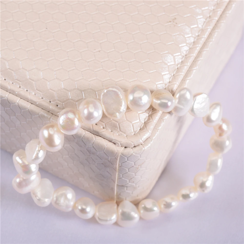 elastic stretch real black baroque fresh water beads pearl bracelet designs wholesale freshwater natural pearl bangle bracelet